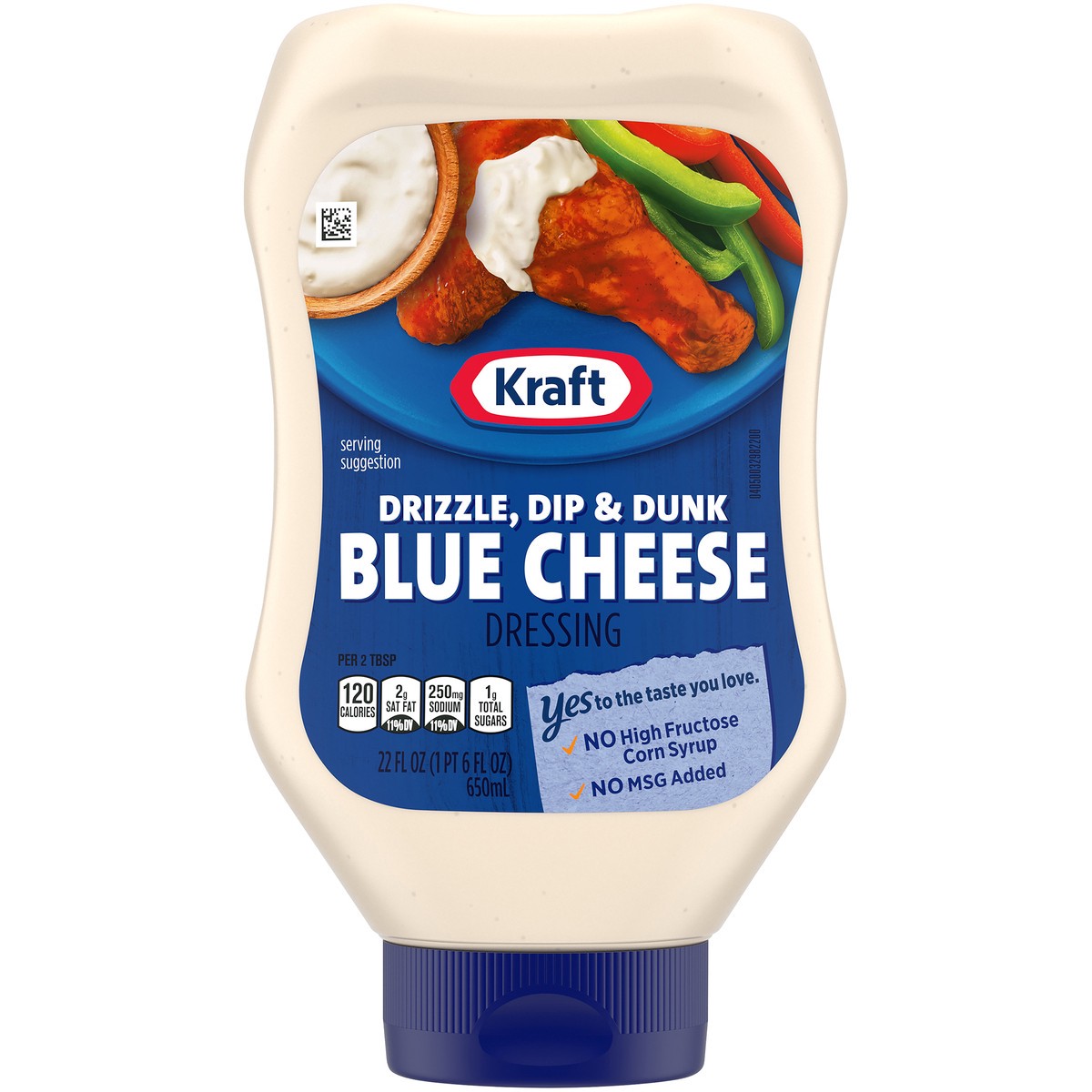 slide 12 of 14, Kraft Drizzle, Dip & Dunk Blue Cheese Dressing, 22 fl oz Bottle, 22 fl oz