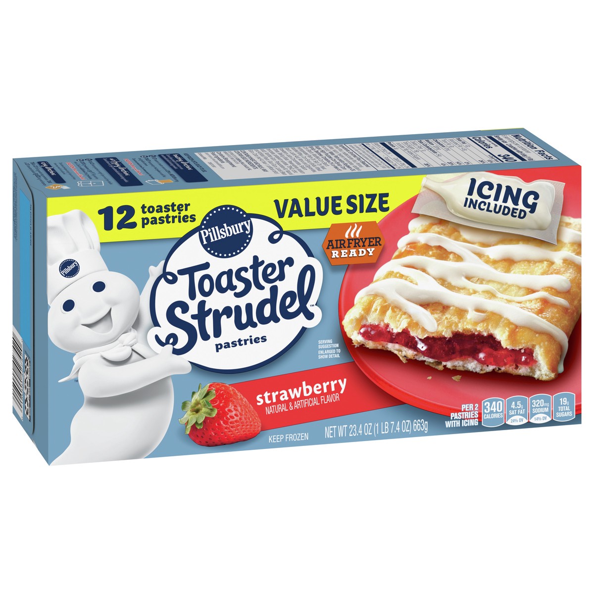 slide 5 of 9, Toaster Strudel Pastries, Strawberry, 12 ct, 23.4 oz, 23.4 oz