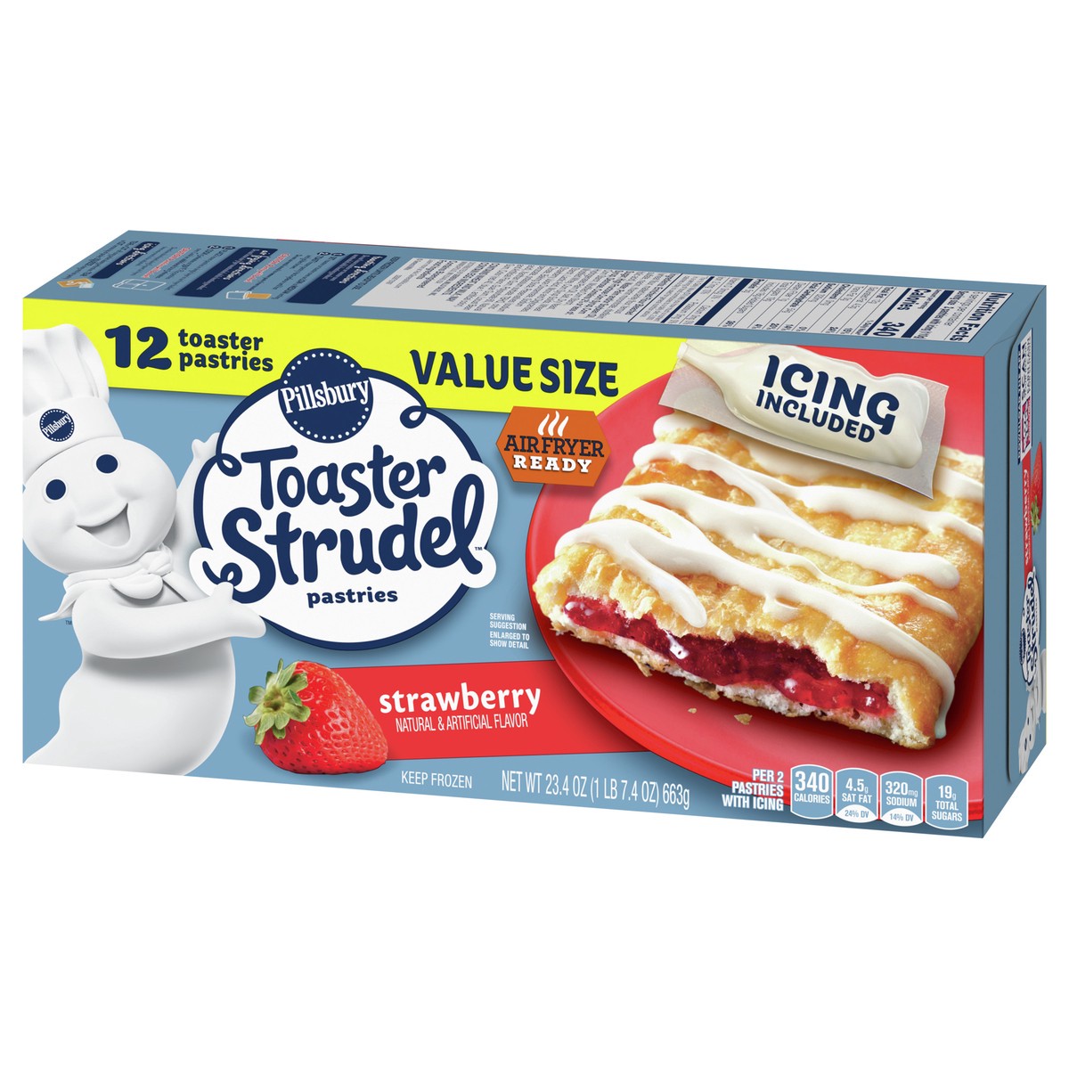 slide 8 of 9, Toaster Strudel Pastries, Strawberry, 12 ct, 23.4 oz, 23.4 oz