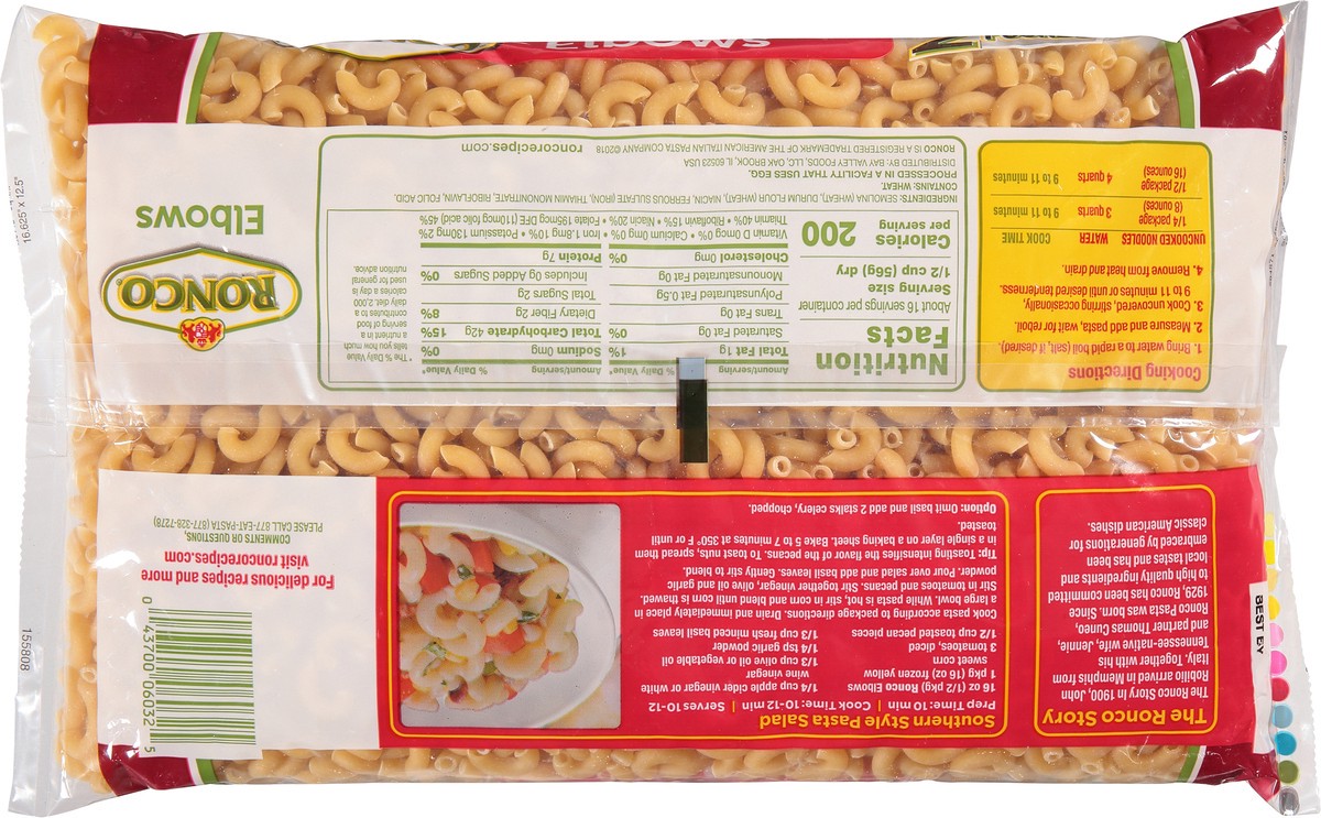 slide 2 of 9, Ronco Elbows Pasta, 32 oz