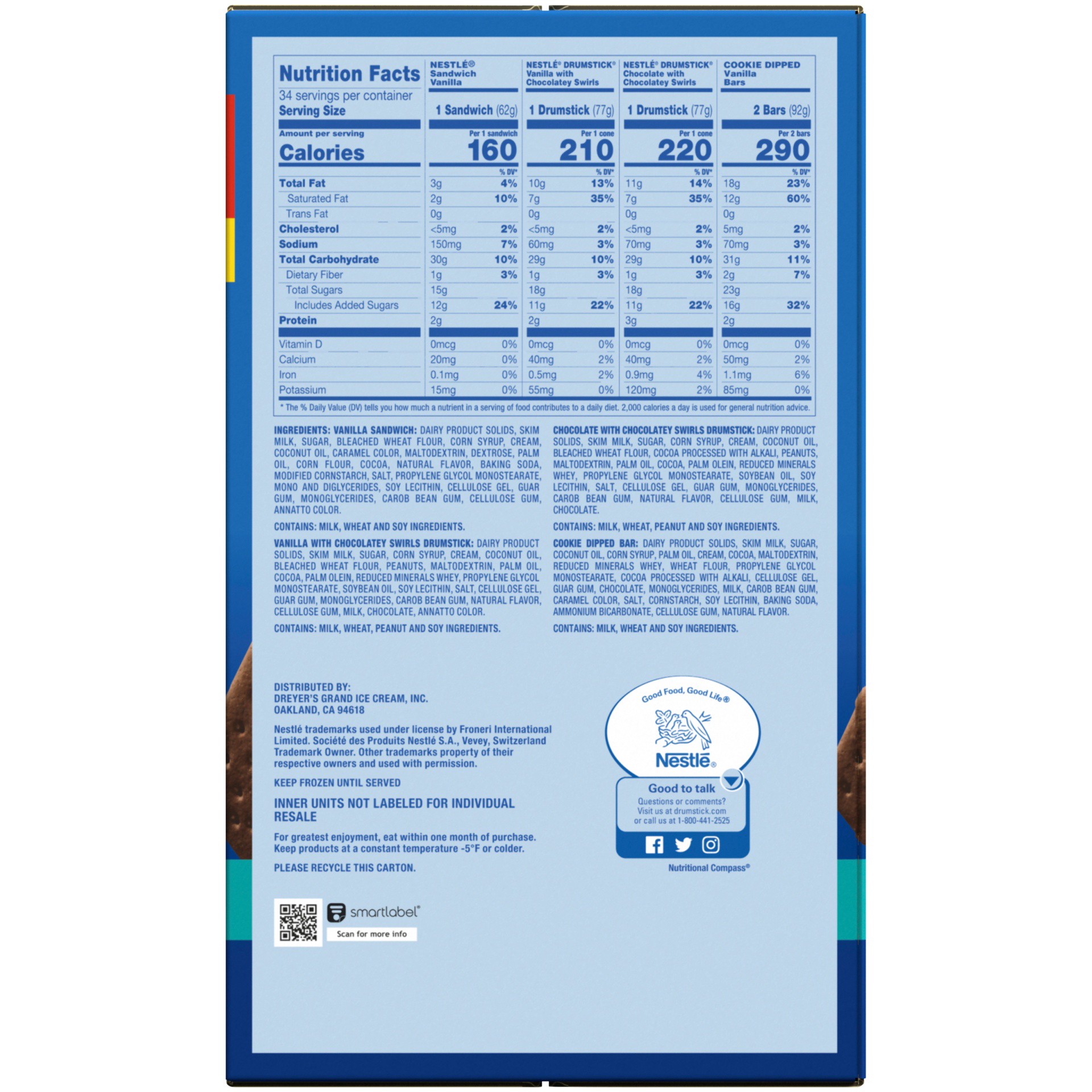 slide 2 of 2, Nestlé Frozen Dairy Dessert Variety Pack, 