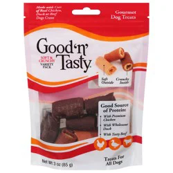 Good 'n' Tasty Soft & Crunchy Dog Treats Variety Pack 3 oz