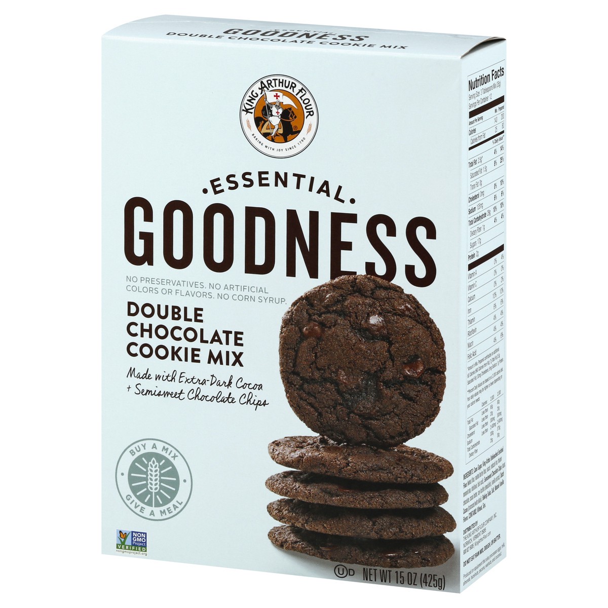 slide 7 of 10, King Arthur Essential Goodness Double Chocolate Cookie Mix, 15 oz