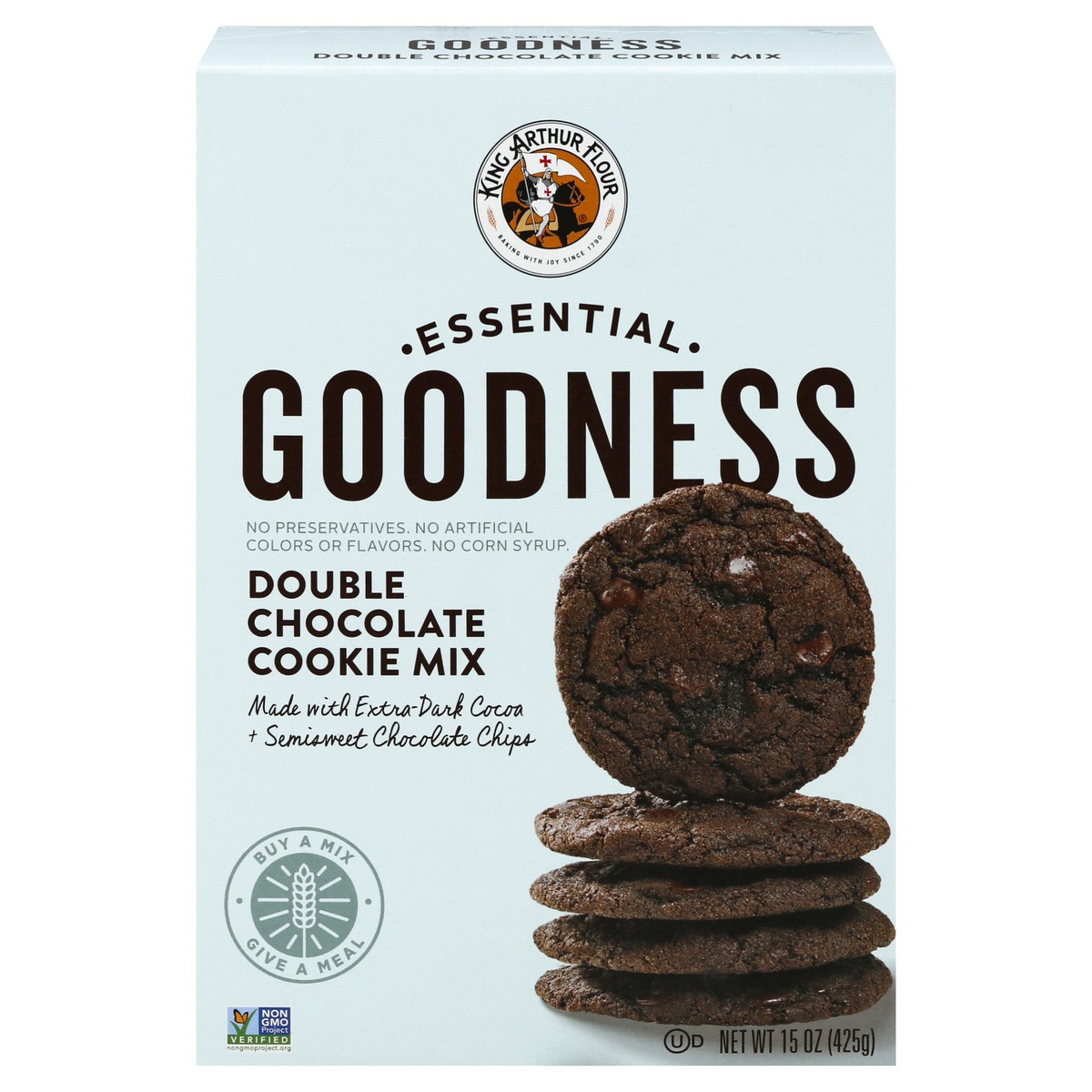 slide 1 of 10, King Arthur Essential Goodness Double Chocolate Cookie Mix, 15 oz