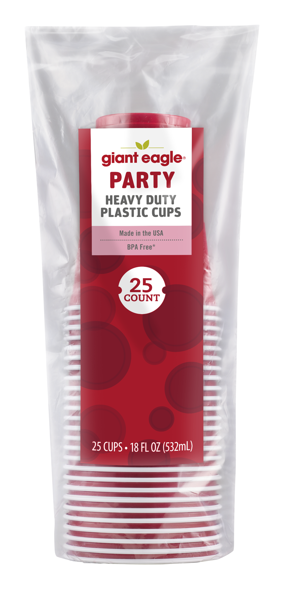 slide 1 of 1, Ge Plastic Cup 18oz 25ct, 25 ct