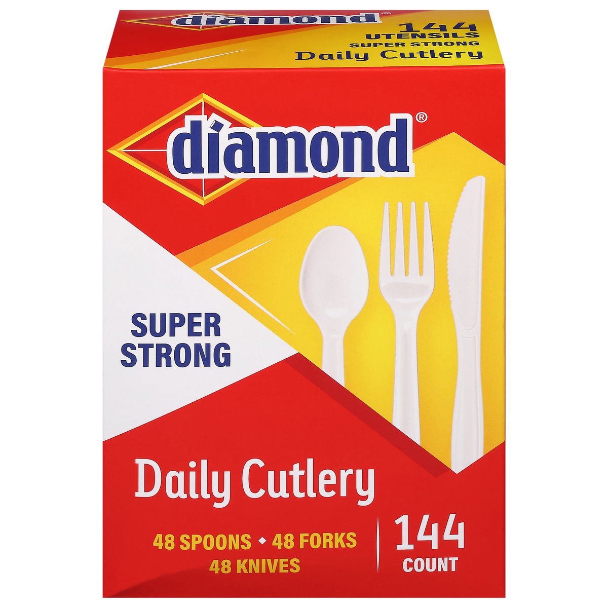 slide 4 of 4, Diamond Super Strong Daily Cutlery 144 Each, 144 ct