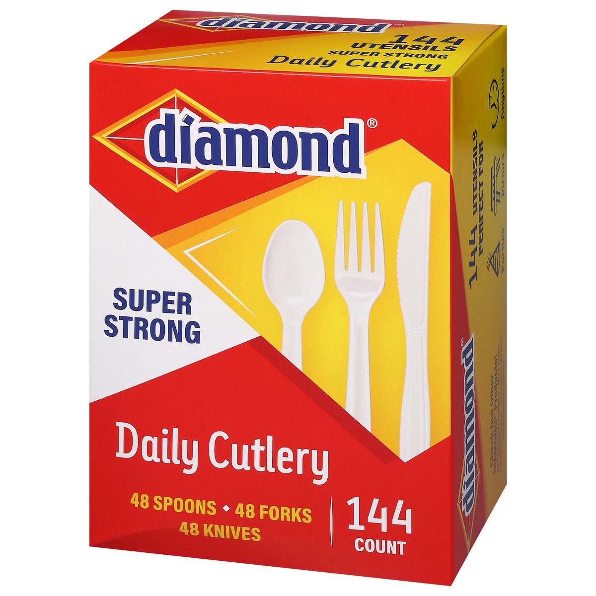 slide 3 of 4, Diamond Super Strong Daily Cutlery 144 Each, 144 ct