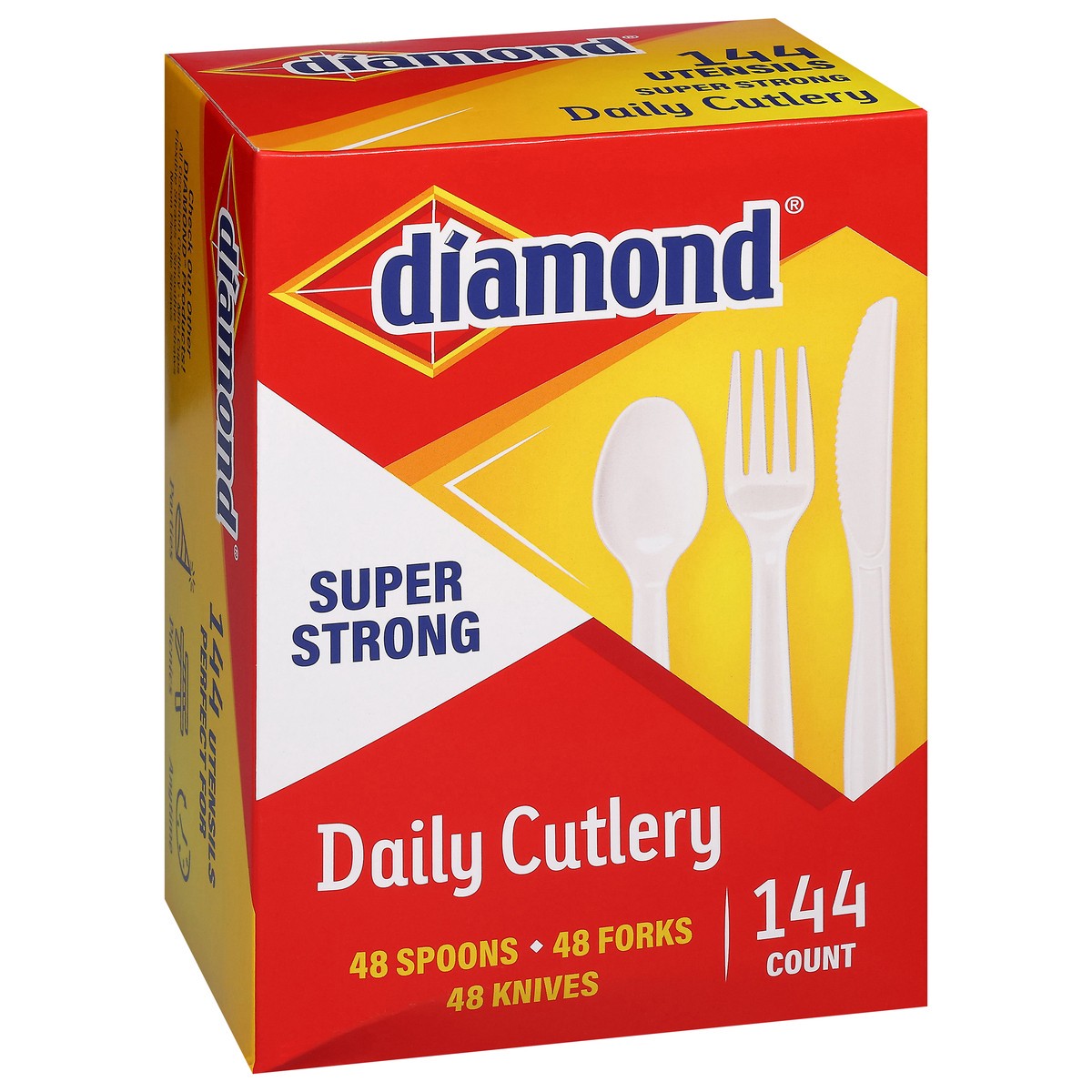 slide 2 of 4, Diamond Super Strong Daily Cutlery 144 Each, 144 ct