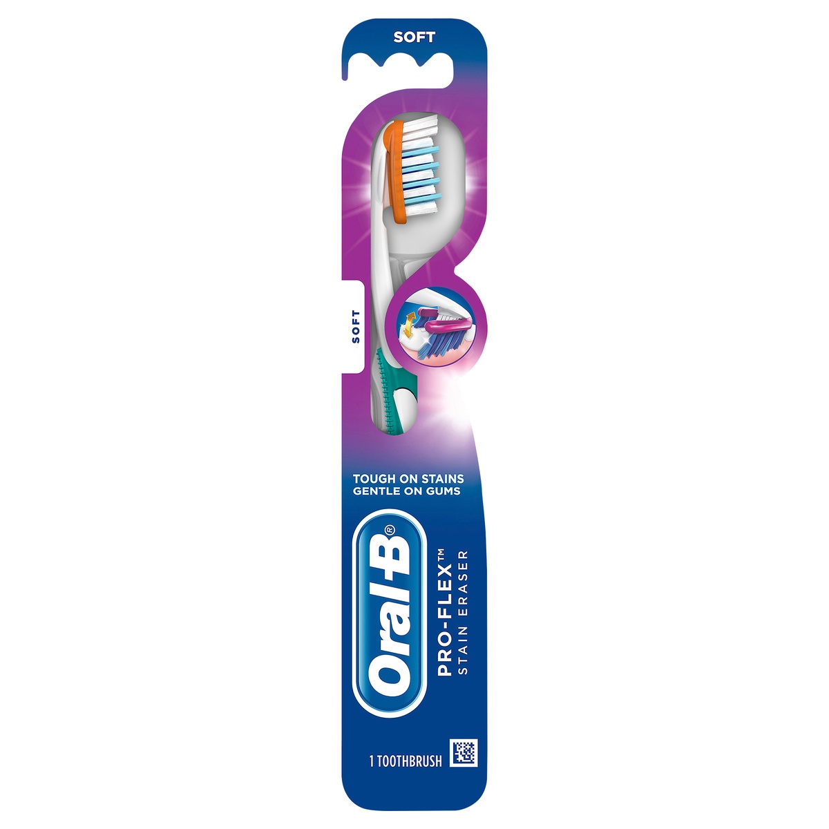 slide 1 of 8, Oral-B 3D White Luxe Soft Bristle Manual Toothbrush, 1 ct