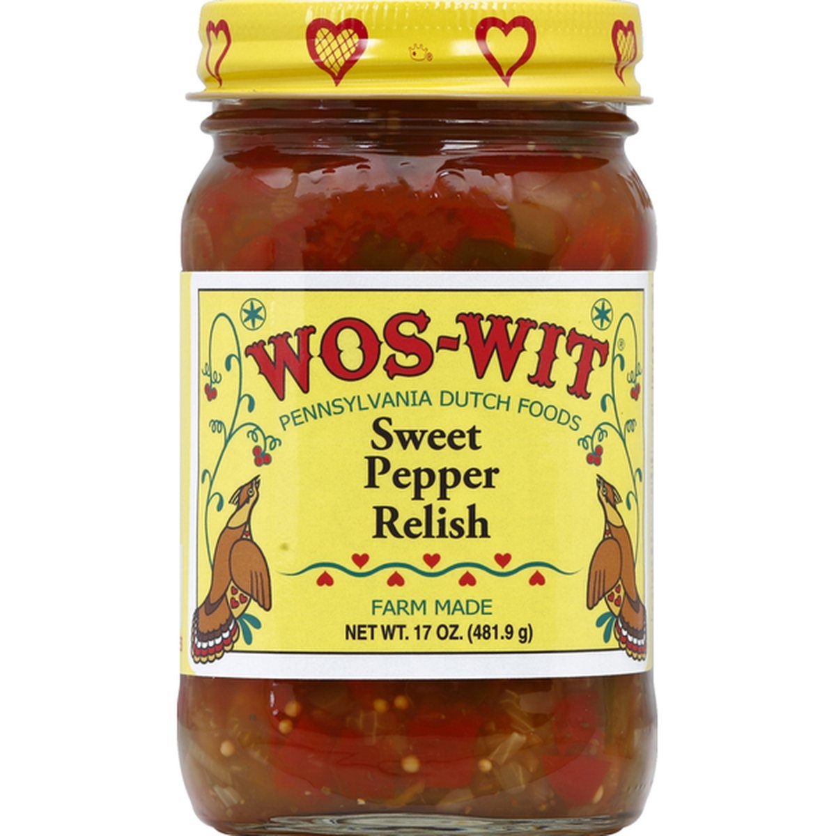 slide 1 of 2, Wos-Wit Relish, Sweet Pepper, 17 oz