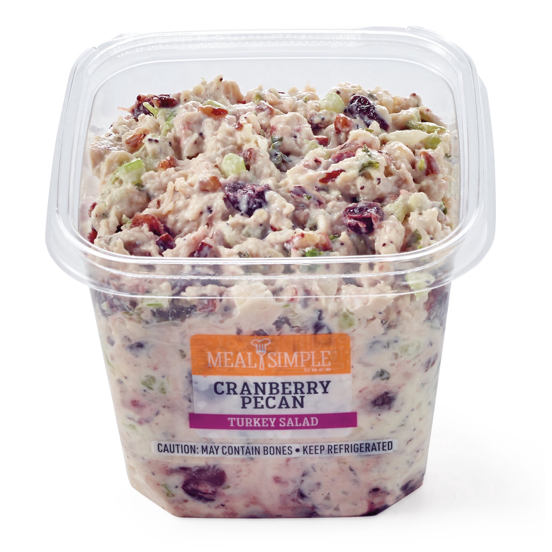 slide 1 of 1, Meal Simple by H-E-B Cranberry Pecan Turkey Salad - Large, per lb