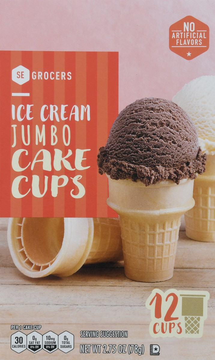 slide 1 of 14, SE Grocers Ice Cream Jumbo Cake Cups, 12 ct