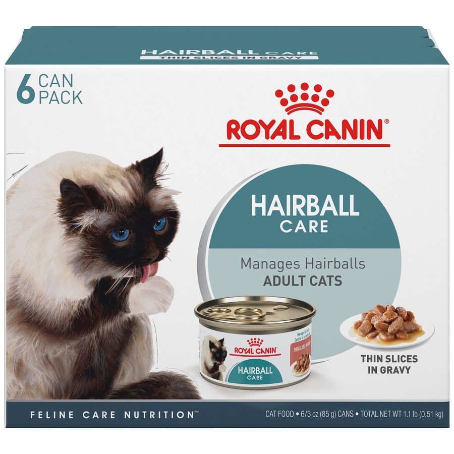 slide 1 of 9, Royal Canin Feline Health Nutrition Hairball Care Wet Cat Food Multipack, 6 ct; 3 oz