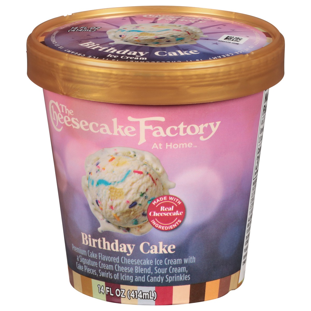 slide 3 of 9, The Cheesecake Factory At Home Birthday Cake Ice Cream 14 fl oz, 14 fl oz