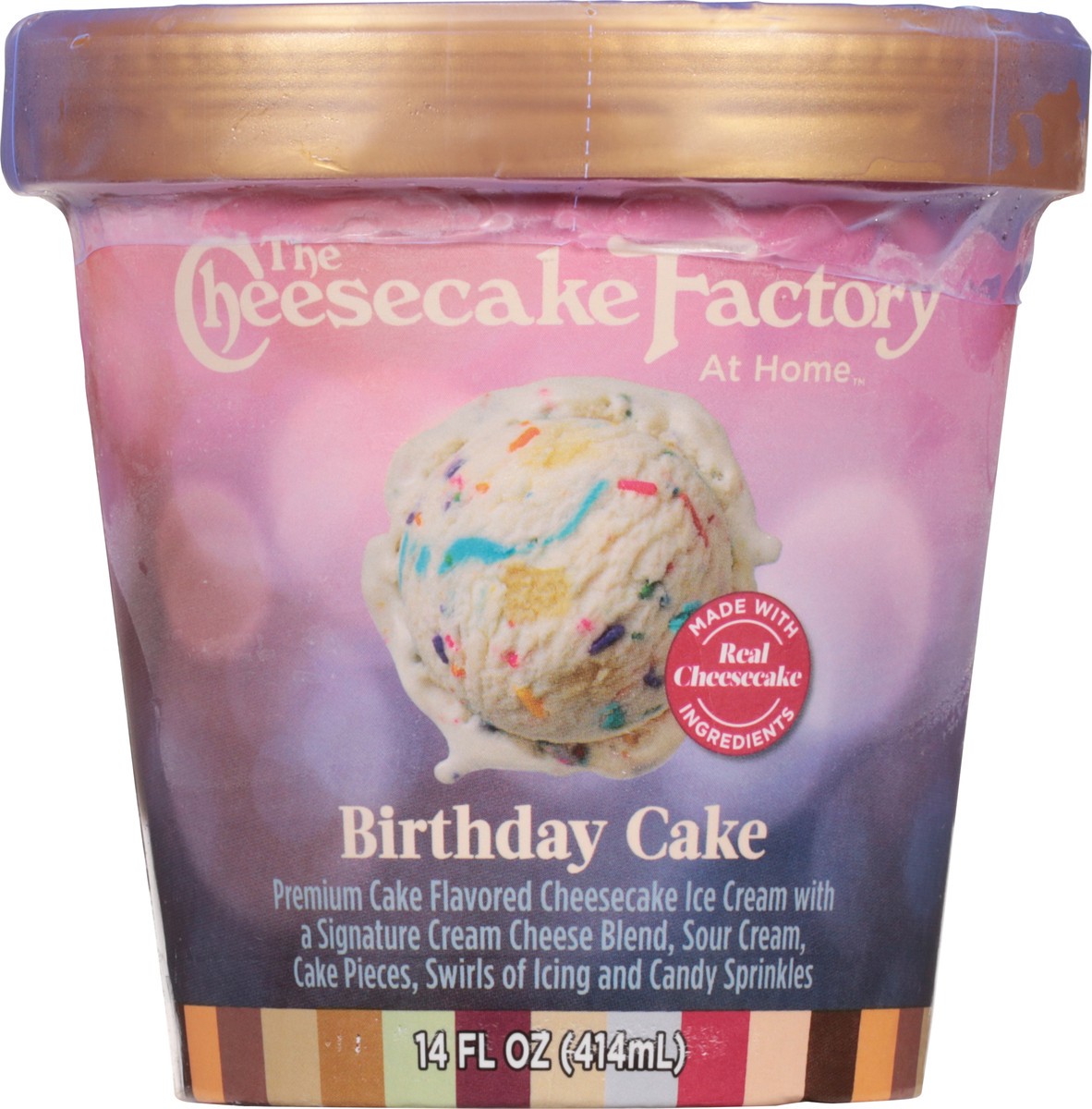 slide 6 of 9, The Cheesecake Factory At Home Birthday Cake Ice Cream 14 fl oz, 14 fl oz