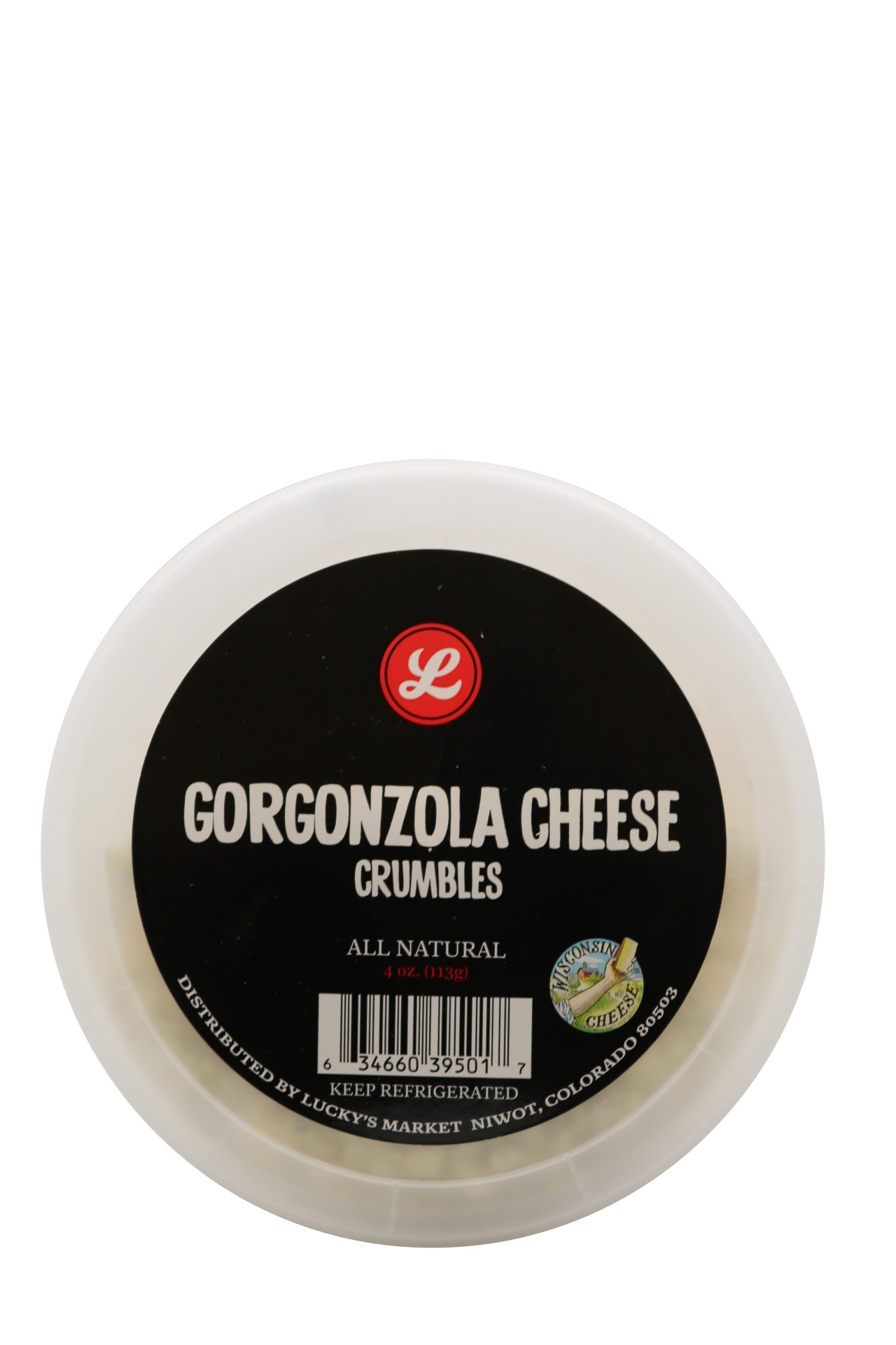 slide 1 of 1, Lucky's Market Gorgonzola Crumbled, 4 oz