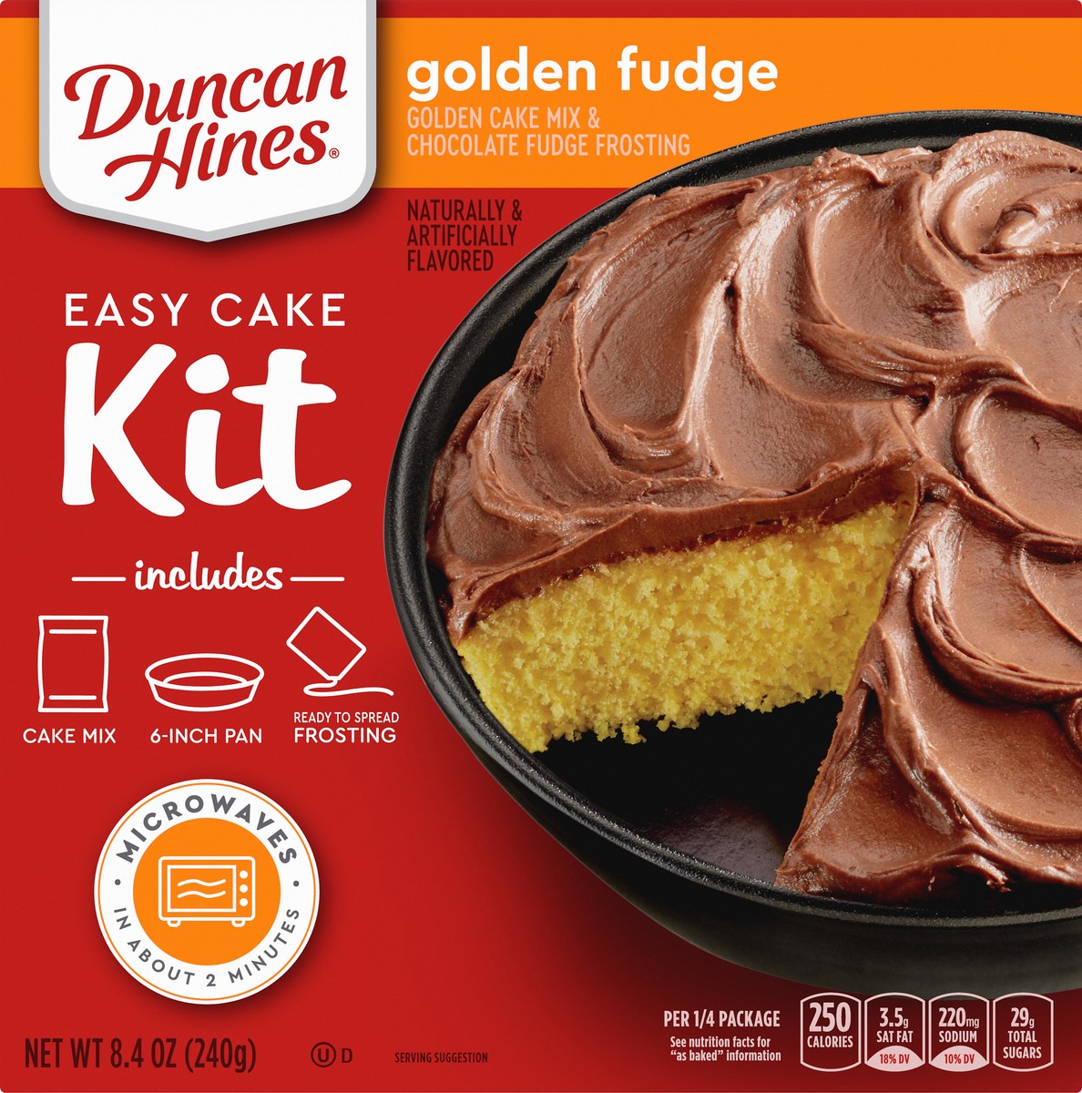 slide 1 of 5, Duncan Hines Golden Fudge Easy Cake Kit 8.4 oz, 8.4 oz