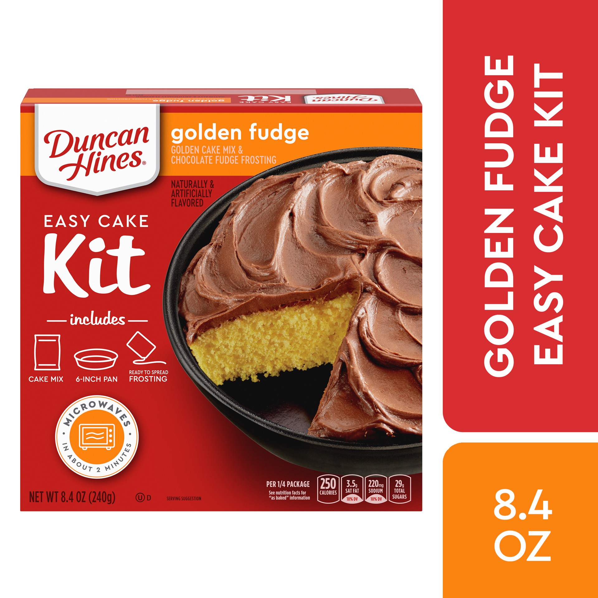 slide 1 of 5, Duncan Hines Golden Fudge Easy Cake Kit 8.4 oz, 8.4 oz