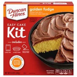 Duncan Hines Easy Cake Kit Golden Fudge Cake Mix, 8.4 oz.