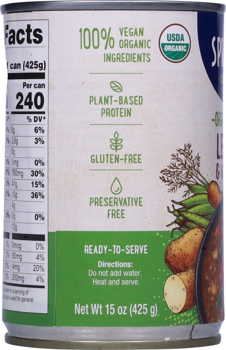 slide 6 of 15, Sprague Organic Lentil & Vegetable Soup 15 oz, 15 oz