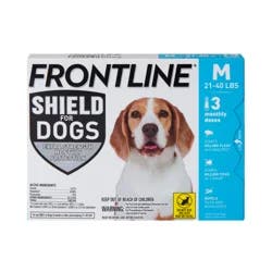 Frontline Shield Topical Flea & Tick for Medium Dogs, 3 applications