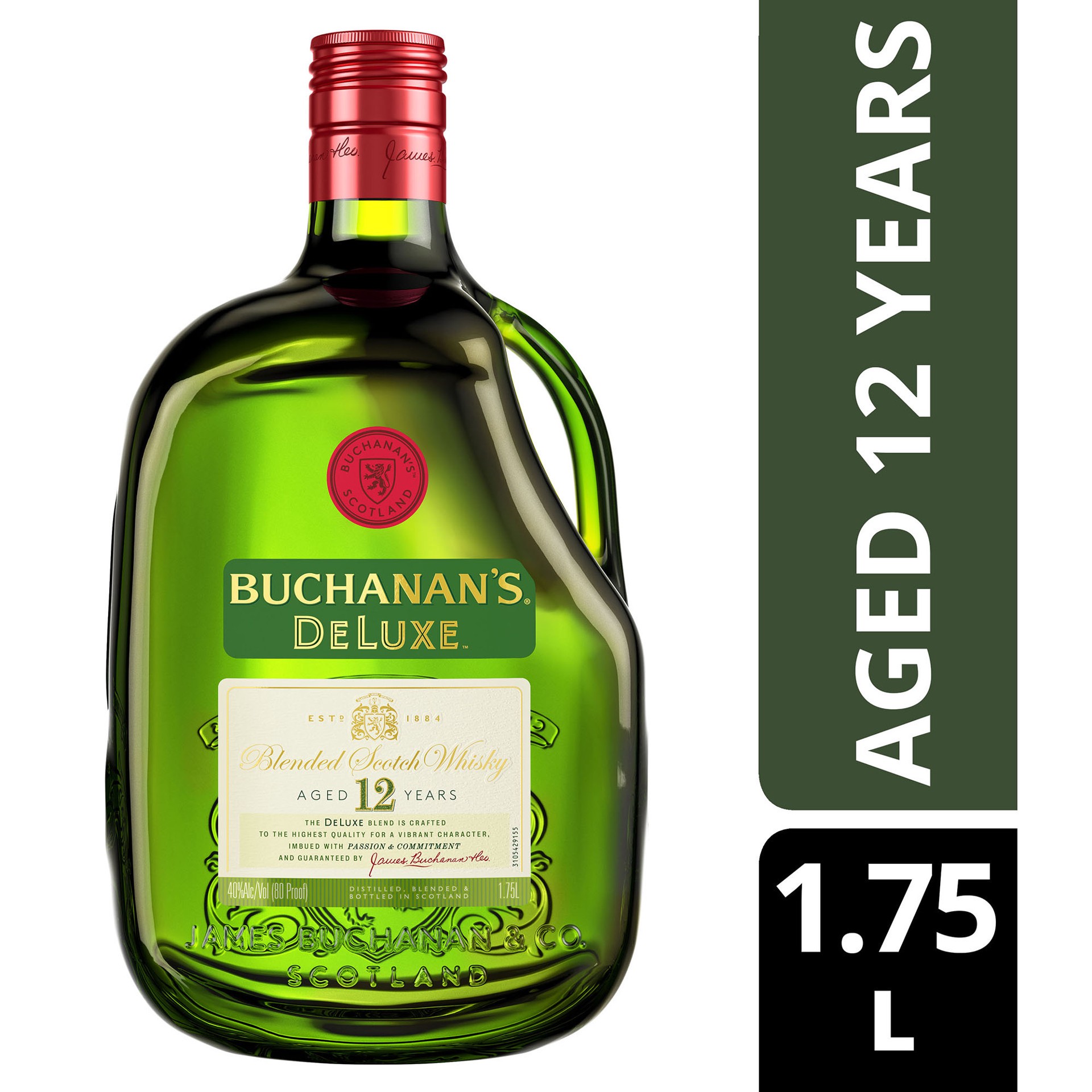 slide 5 of 5, Buchanan's DeLuxe Aged 12 Years Blended Scotch Whisky, 1.75 L, 1.75 liter