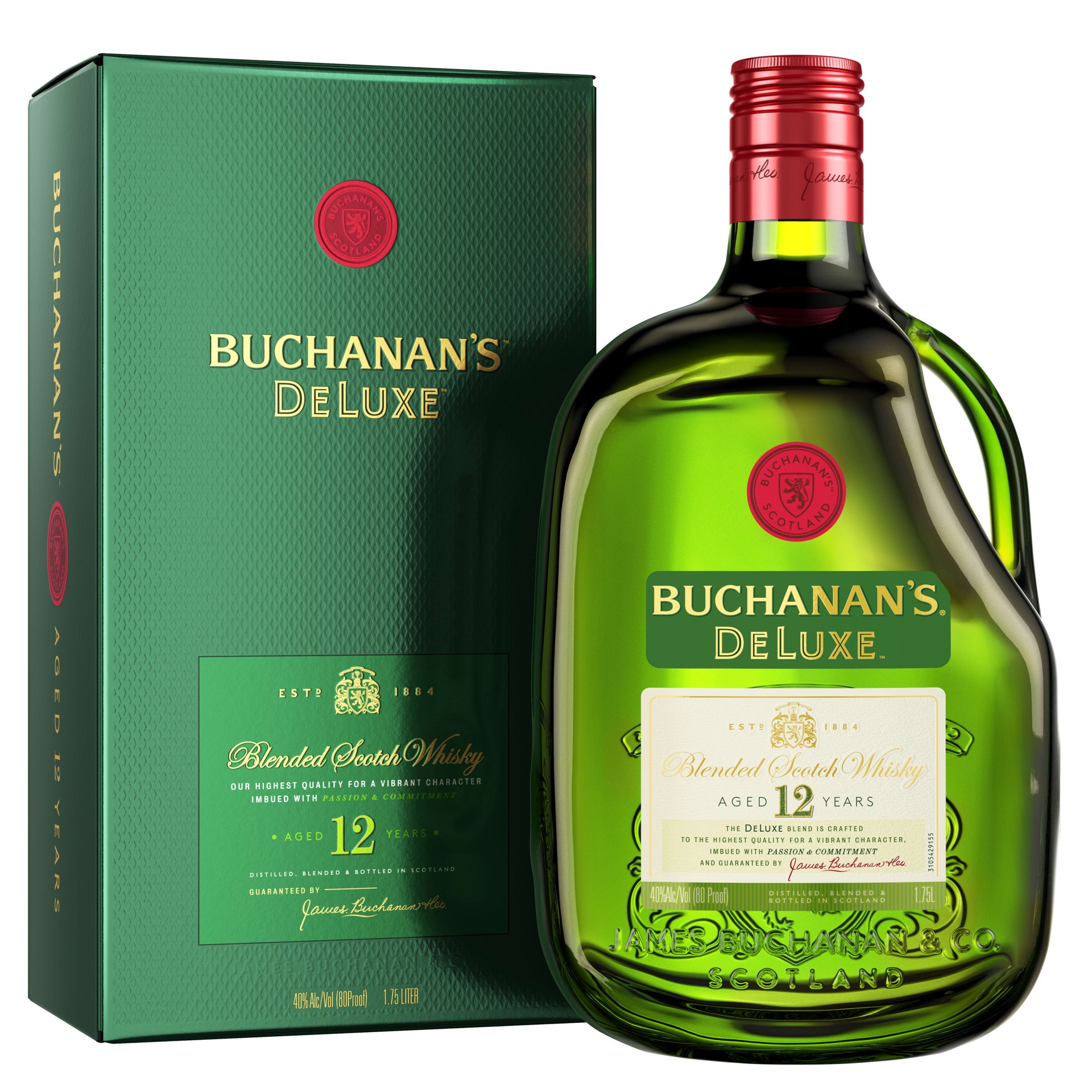 slide 3 of 5, Buchanan's DeLuxe Aged 12 Years Blended Scotch Whisky, 1.75 L, 1.75 liter