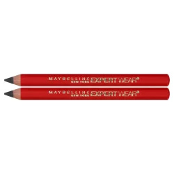 Maybelline Expert Wear Twin Waterproof Brow & Eye Wood Pencil - 01 Velvet Black - 0.06oz