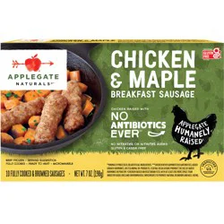 Applegate Naturals Chicken & Maple Breakfast Sausage Links, 7oz (Frozen)