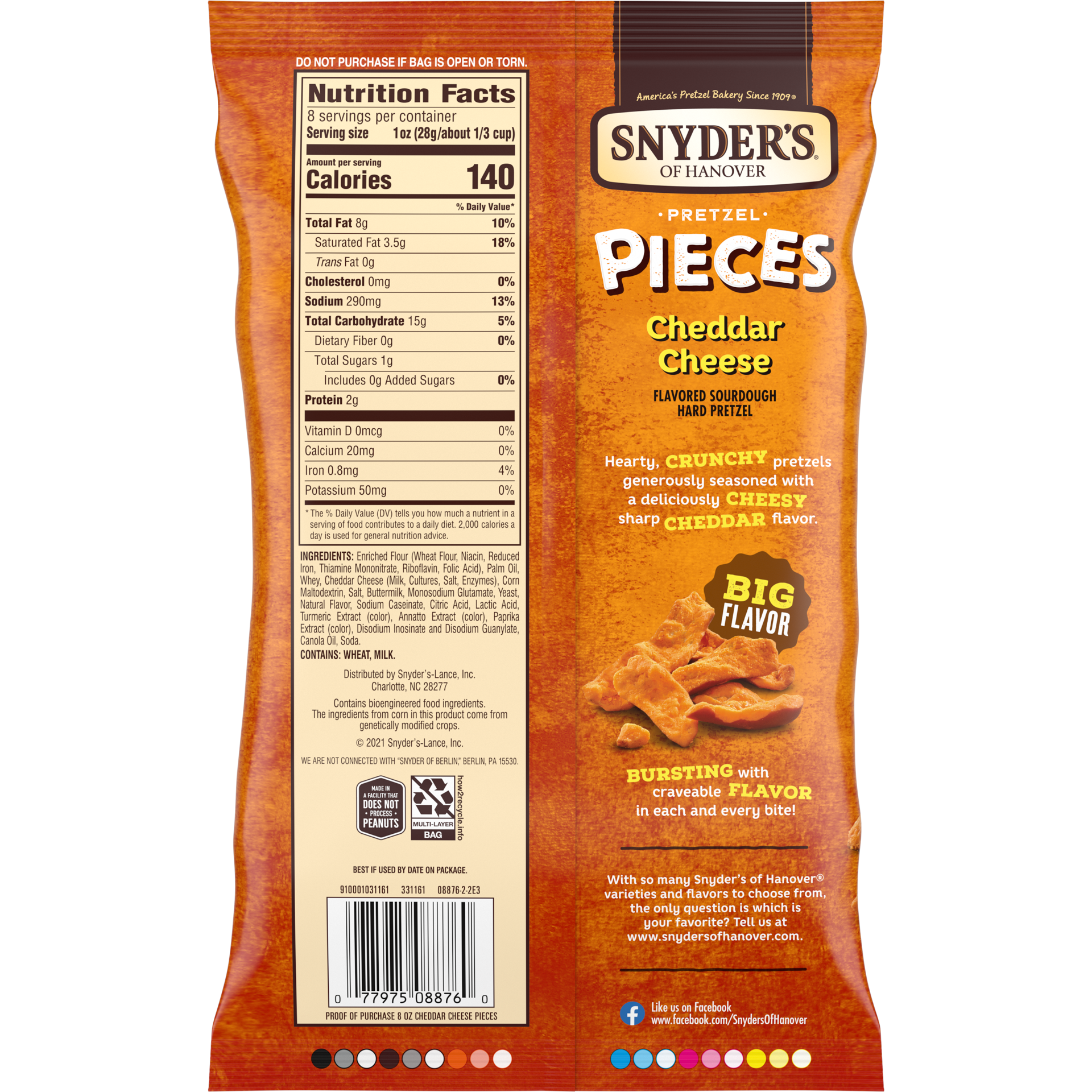 slide 4 of 5, Snyder's of Hanover Pretzel Pieces, Cheddar Cheese, 8 oz, 8 oz