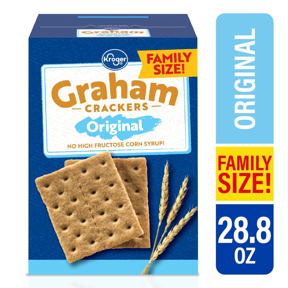 slide 1 of 4, Kroger Family Sized Original Graham Crackers, 28.8 oz
