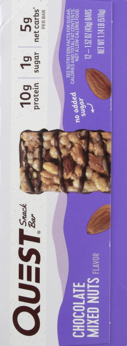 slide 4 of 13, Quest Chocolate Mixed Nuts Flavor Snack Bar 12 ea, 1 ct