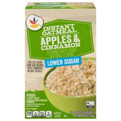 Giant Lower Sugar Apples & Cinnamon Instant Oatmeal - 10 ct