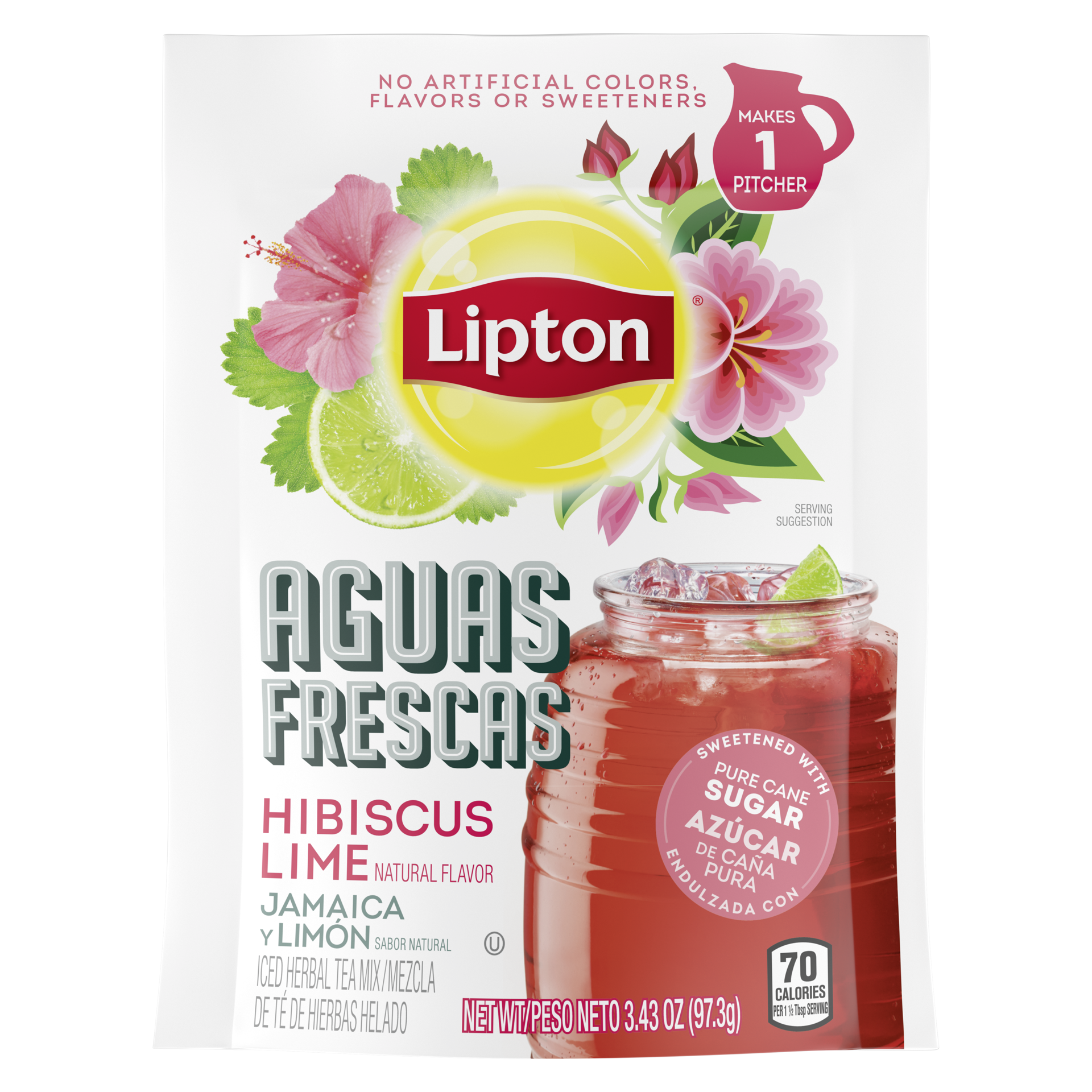slide 3 of 4, Lipton Af Hibiscus Lime - 2 qt, 1 ct