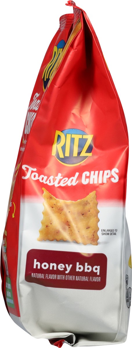 slide 2 of 14, RITZ Toasted Chips Honey BBQ Crackers, Party Snacks, 8.1 oz, 8.1 oz