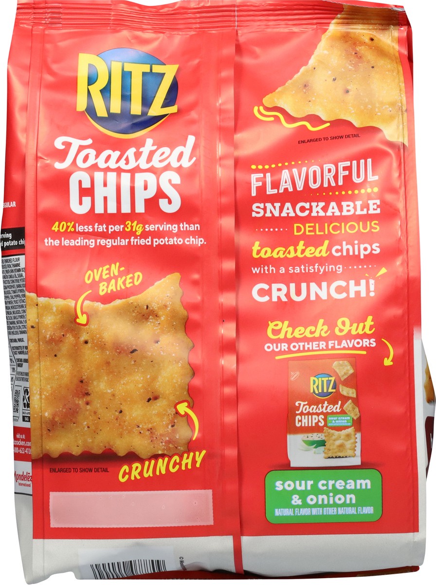 slide 6 of 14, RITZ Toasted Chips Honey BBQ Crackers, Party Snacks, 8.1 oz, 8.1 oz