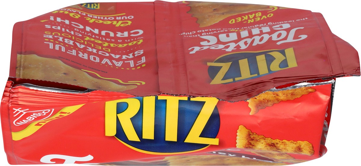 slide 13 of 14, RITZ Toasted Chips Honey BBQ Crackers, Party Snacks, 8.1 oz, 8.1 oz