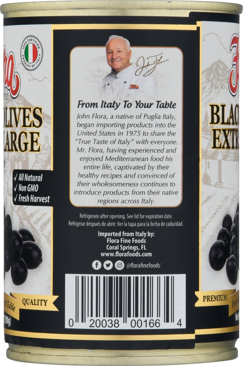 slide 8 of 9, Flora Fine Foods Large Black Pitted Olives, 14 oz