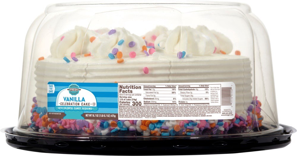 slide 5 of 5, Bakery Fresh Goodness Vanilla Celebration Cake, 16.7 oz