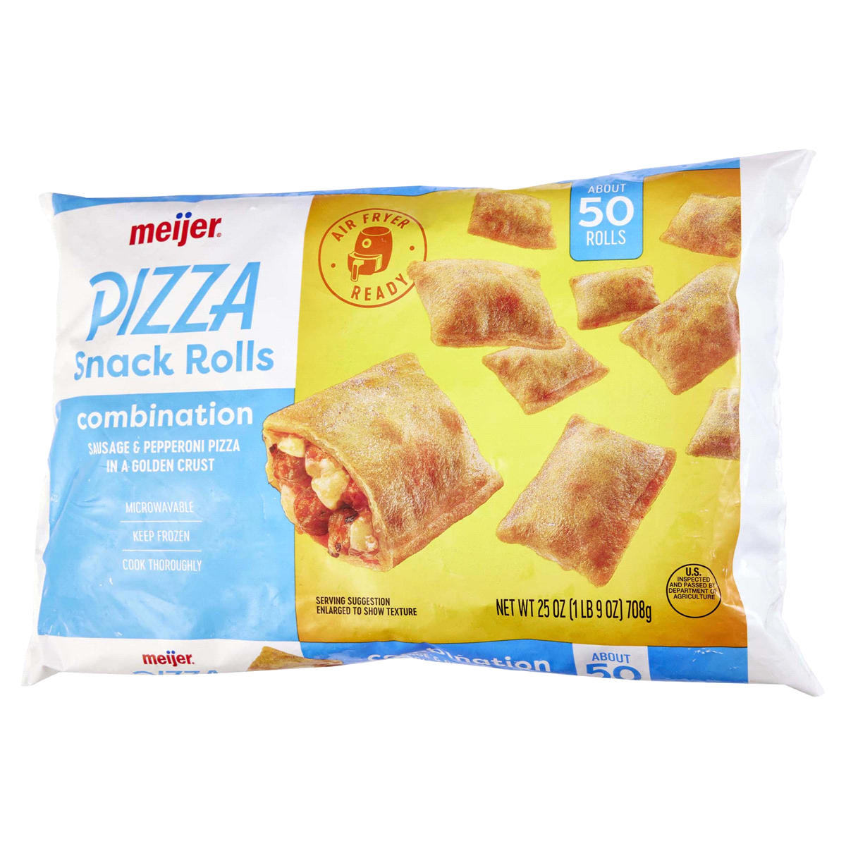 slide 9 of 21, Meijer Combination Pizza Snack Rolls, 50 ct