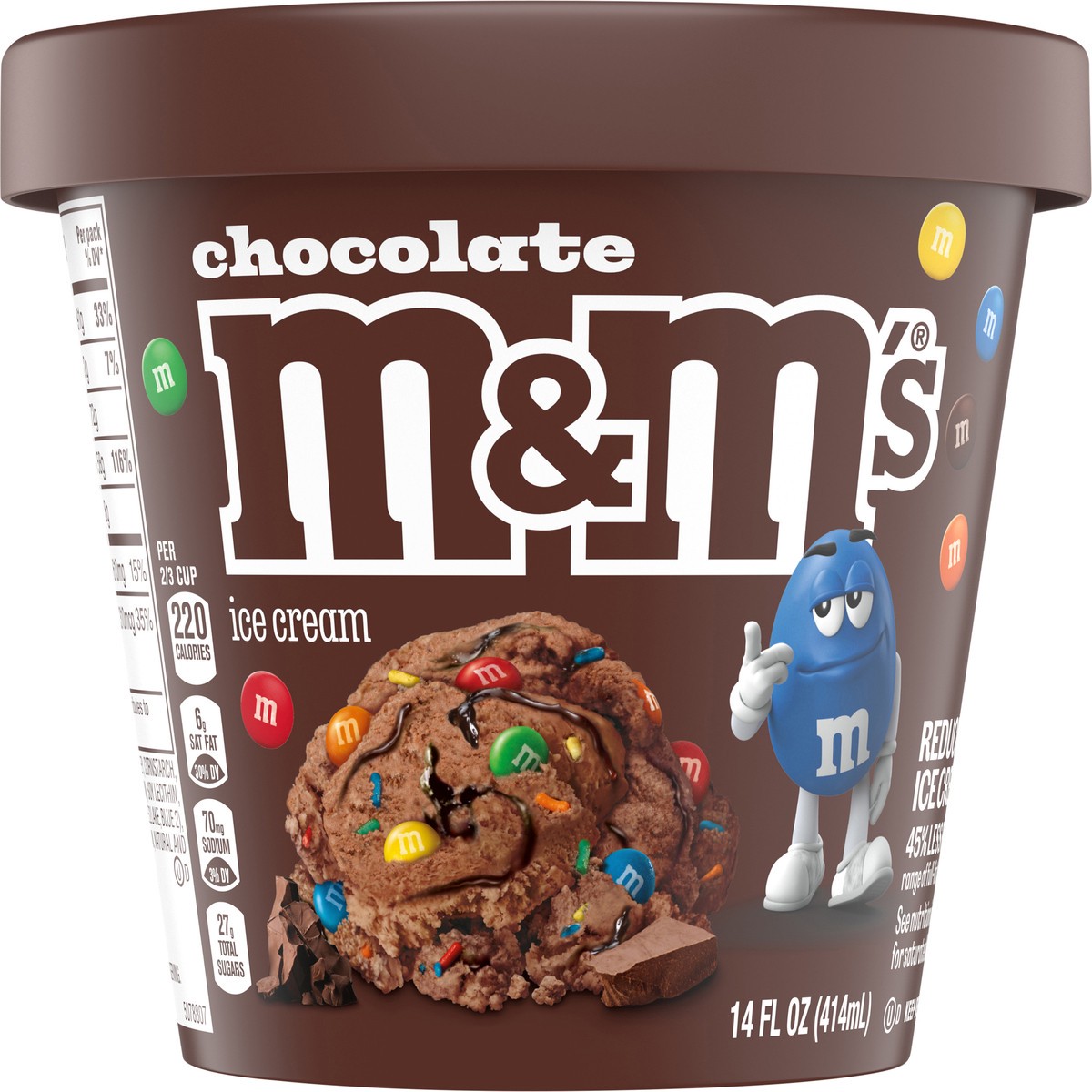 slide 4 of 12, M&M'S Chocolate Ice Cream Pint 14 oz, 14 fl oz