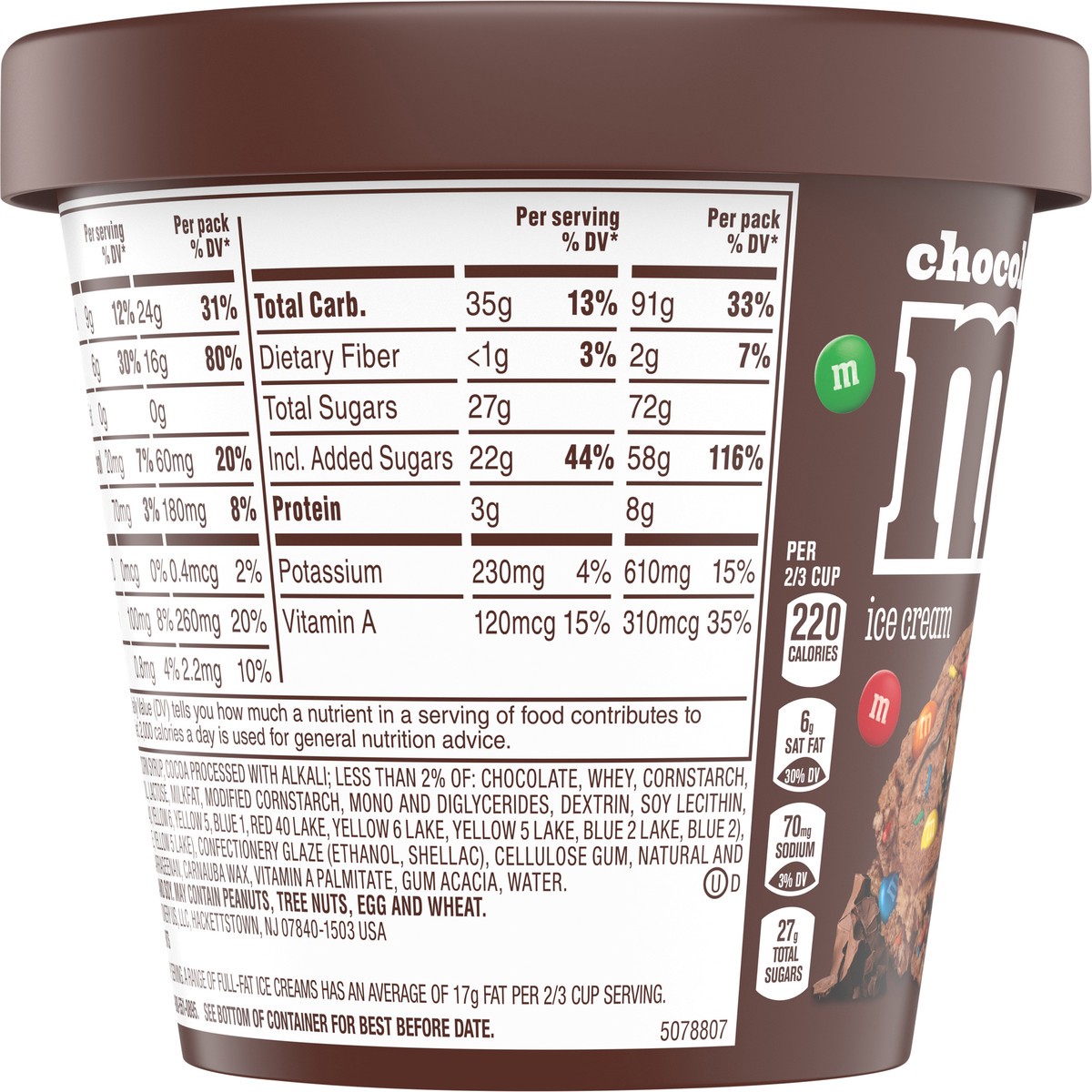 slide 12 of 12, M&M'S Chocolate Ice Cream Pint 14 oz, 14 fl oz