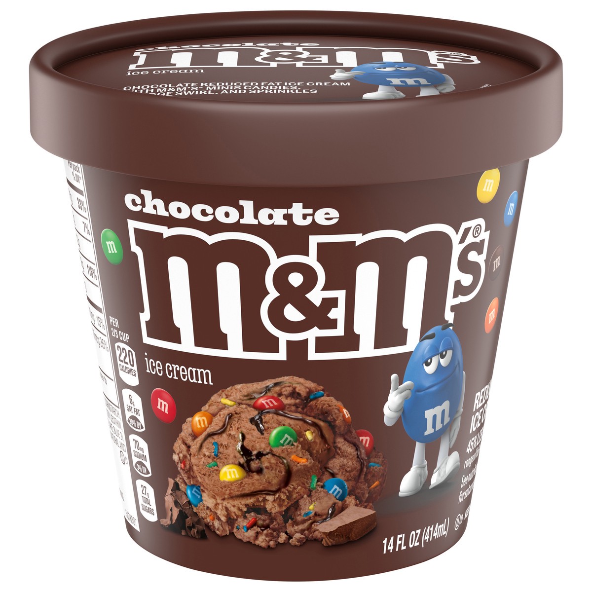 slide 1 of 12, M&M's Chocolate Ice Cream Pint 14 oz, 14 fl oz
