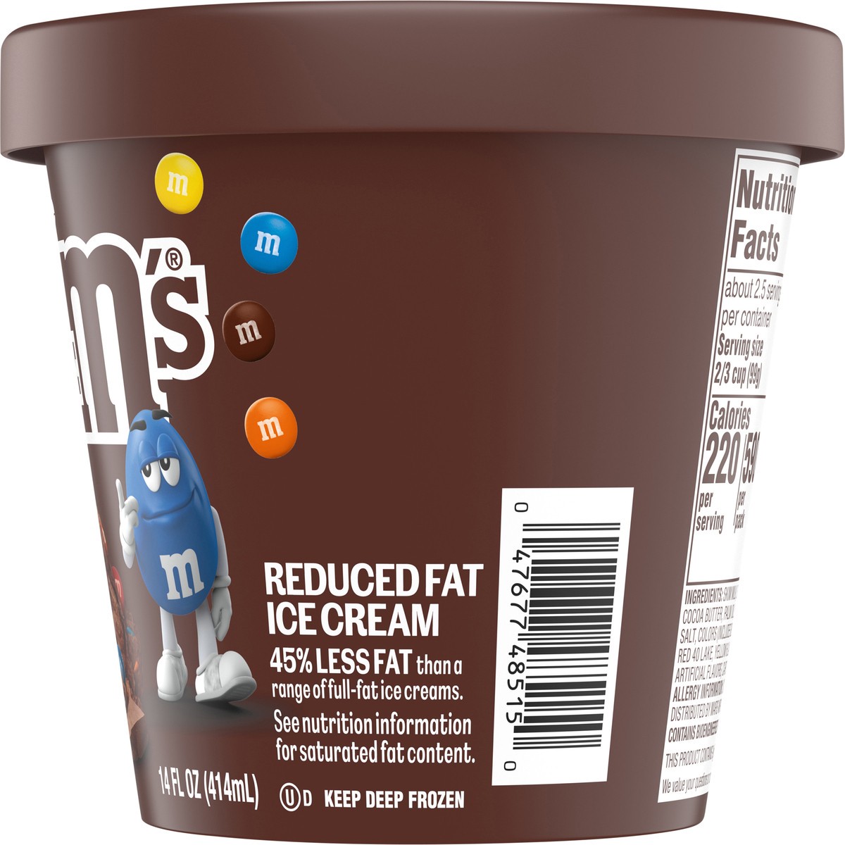 slide 5 of 12, M&M'S Chocolate Ice Cream Pint 14 oz, 14 fl oz