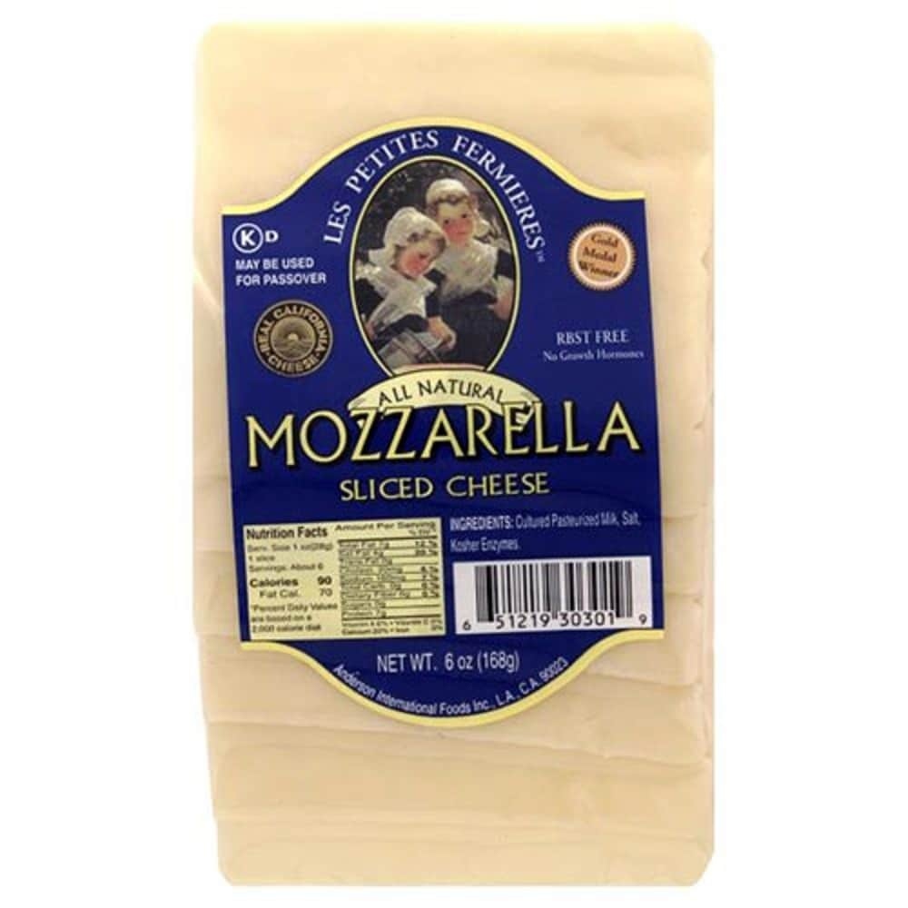 slide 1 of 1, Les Petites Fermieres Sliced Mozzarella, 6 oz