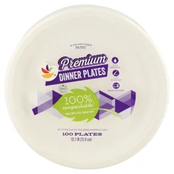 Giant Premium Compostable Dinner Plates - 10.2 inch