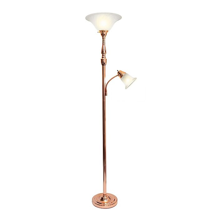 slide 2 of 4, Elegant Designs 2-Light Floor Lamp, 1 ct