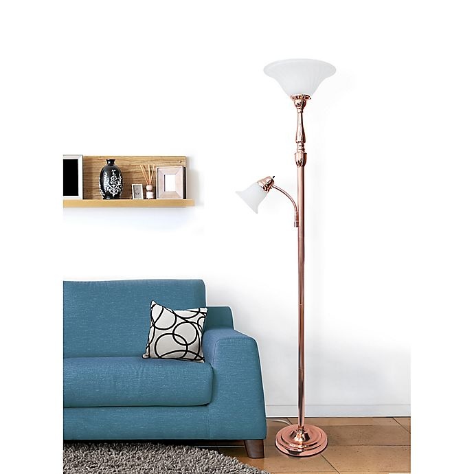 slide 3 of 4, Elegant Designs 2-Light Floor Lamp, 1 ct