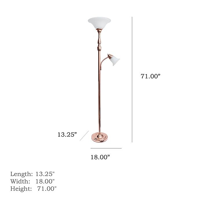 slide 4 of 4, Elegant Designs 2-Light Floor Lamp, 1 ct