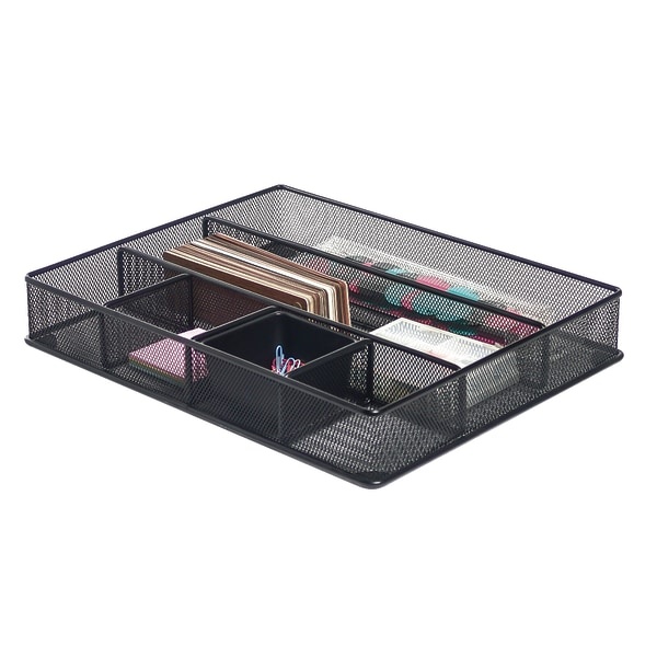 slide 1 of 2, Brenton Studio Black Mesh Large Drawer Organizer, 1 ct